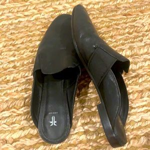 Frye Black Leather Slides